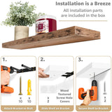 24 Inch Extra Long Floating Wall Shelf, Wall Mounted Display and Storage Shelf for Home Decor