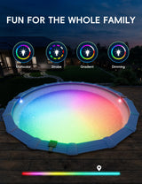 Solar Pool Lights for Steel Wall Above Ground Pools, Solar Powered LED Swimming Pool Lighting