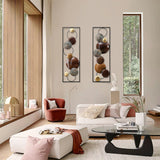 Set of 2 Modern Gold and Brown Metal Wall Decor, Abstract Decorative Wall Art for Living Room, Bedroom and Home Decoration
