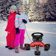 View Snow Racer Sled, Ski Sled Slider Board with Twin Brakes image 5