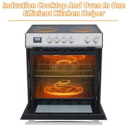 View Front Control Electric Range Oven with 5 Cooktop Elements with 6 Cooking Power Options, Freestanding Oven, 5.0 cu. ft. Capacity Stainless Steel image 3