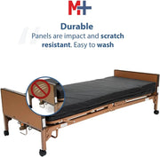 View Fully Electric Hospital Bed Set, Foam Mattress, Half Rails image 4