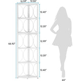 67 Inch Tall Corner Shelf, Freestanding Corner Bookshelf and Storage Shelving Unit