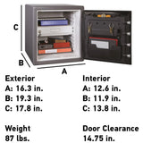Digital Safe Box, Waterproof and Fireproof Alloy Steel Security Safe for Home and Office