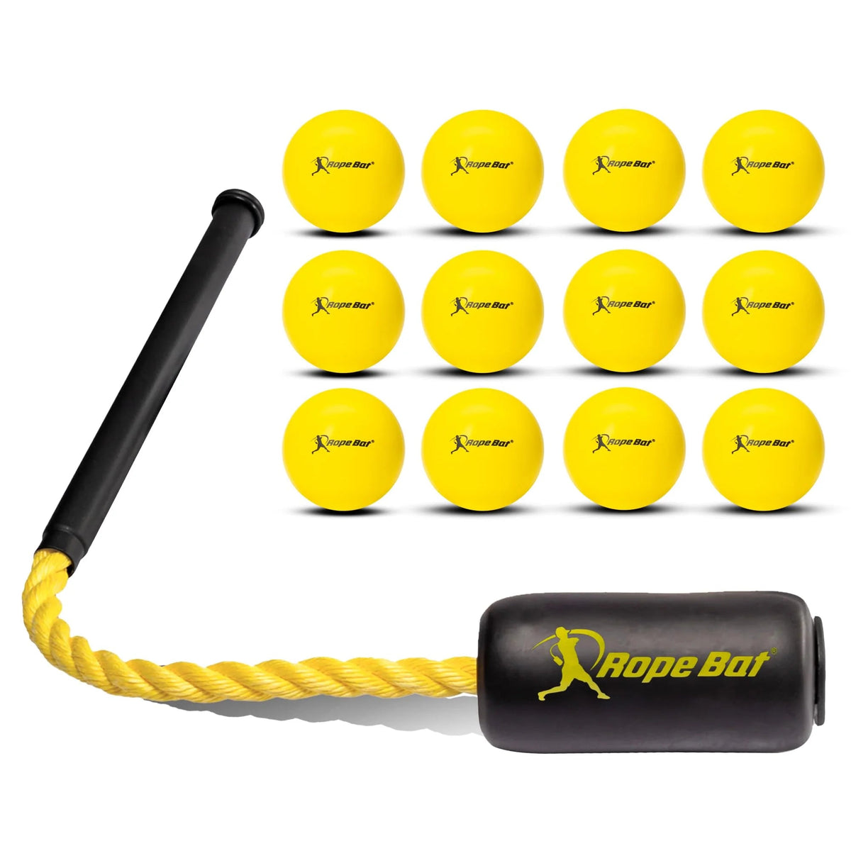 Swing Trainer with 12 Soft Balls, Baseball and Softball Batting Practice Training Set