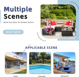 5-Piece All-Weather Patio Furniture Set with Ottoman, Outdoor Wicker Conversation Sofa Set with Cushions for Garden, Deck & Backyard