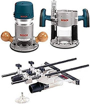 View BOSCH 1617EVSPK Wood 12 Amp Router Tool Combo Kit - 2.25 Horsepower Plunge Router & Fixed Base with a Variable Speed image 2