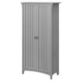 Tall Storage Cabinet with Doors, Freestanding Shelving Organizer with Adjustable Shelves for Home, Office and Living Room