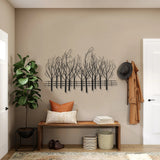 Black Metal Tree Wall Decor, Modern Forest Design Wall Art Sculpture for Living Room, Bedroom and Home Decoration