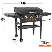 View Blackstone 3-Burner 28" XL Griddle with Hood in Black image 4