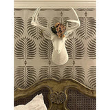 White Deer Head Wall Decor, Modern Decorative Animal Head Sculpture for Living Room, Bedroom and Home Decoration