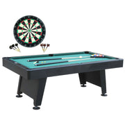 View Barrington Billiard 84" Arcade Pool Table with Bonus Dartboard Set, Green image 1