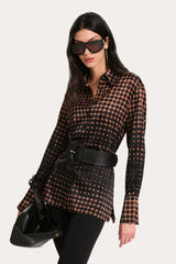 Round Buckle Leather Belt