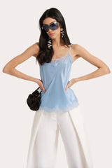 Brooke Silk Charmeuse Lace Trim Cami