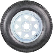 View Set of 2 Trailer Tires Rims 175-80 5 Lug 6PR White Spoke Wheel Load Range C image 5