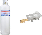 View Steel Propane Tank Cylinder with POL Valve and Collar, Great for Mixed Heating Systems, Home fireplaces, Dryers and Grills-Flame King image 1