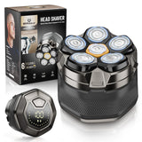 Waterproof Hypoallergenic Head & Face Shaver, Rechargeable Electric Razor for Men’s Scalp and Facial Grooming