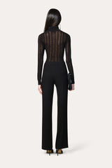 Silk Pointelle Turtleneck Sweater
