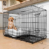 Cozy & Calming Puppy Cage Bed in Balmoral Tweed – Natural Tweed, Without Personalization pour les activités extérieures