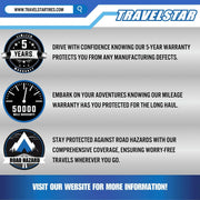 View Travelstar UN106 All Season Tire 215/70R15 98T Passenger Tire 215/70/15,White Wall 18mm(Tire Only) image 3