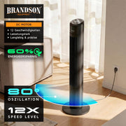 View Brandson - Turmventilator – sehr leise - Schlaf Modus – Sieger Ventilatoren und Luftkühler 2026-12 Geschwindigkeitsstufen – Oszillation – mit image 3
