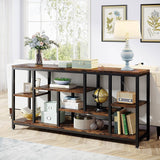 70.9 Inch Console Sofa Table with Storage, 3-Tier Entryway Table for Hallway