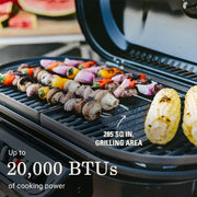 View RoadTrip Portable Stand-Up Propane Grill with 3 Adjustable Burners & Instastart Ignition, 20,000 BTUs of Power for Outdoor Cooking image 2