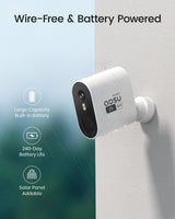 Wireless Outdoor Security Camera System – 2K HD, 166° Wide Angle, 100% Wire-Free, No Monthly Fees