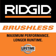 View RIDGID 18V Brushless Cordless 4-1/2 in. Paddle Switch Angle Grinder with (2) 4.0 Ah Batteries, Charger, and Bag R86047B-AC93044SBN image 2