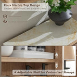 Modern Bathroom Wall Cabinet, Wall Mounted Medicine Storage Organizer with Shelves for Home Organization