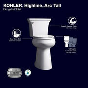 View Extra Tall Highline Arc Complete Solution 2-piece 1.28 GPF Single Flush Elongated Toilet in White (Seat Included) 78305-0 image 5