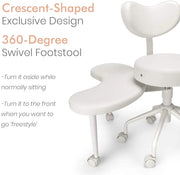 View Pipersong Meditation Chair, Home Office Desk Chair, Cross Legged Chair with Lumbar Support and Adjustable Stool image 6