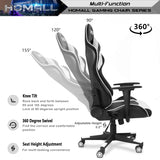 High Back Ergonomic Gaming Chair, Leather Computer Desk Chair for Gaming, Home Office and Work