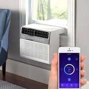 View Soleus Air 8,000 BTU Hybrid (saddle) Window Air Conditioner with WiFi - 8,000 BTU (White) image 1
