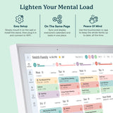 15 Inch Digital Wall Planner & Chore Chart, Smart Family Calendar Organizer Display for Home Organization
