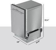 View Honeywell 18 Inch Dishwasher with 8 Place settings, 6 Washing Programs, Stainless Steel Tub, UL/Energy Star- Stainless Steel image 2