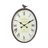 Metal Wall Clock with Bird Design, Decorative Vintage Hanging Clock for Living Room, Bedroom and Home Decor