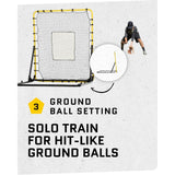 Baseball & Softball Fielding Trainer Rebounder Net, Portable Practice Equipment for Throwing, Catching and Fielding Skills
