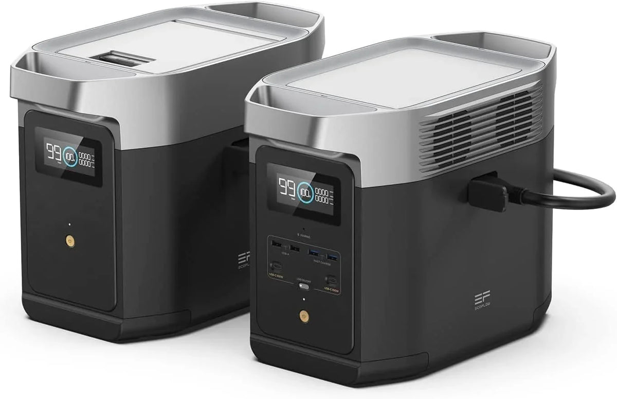 Portable Power Station DELTA 2, 1024Wh LiFePO4 (LFP) Battery, 1800W AC/100W USB-C Output, Solar Generator(Solar Panel Optional) for Home Backup Power, Camping & RVs