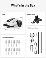 Robot Lawn Mower Reception 0.12 Acre, Max. 0.17 Acre, Ultrasense AI Vision+ RTK Positioning, Auto Mapping, App Control,45% Slope, Cutting Height 2''~3.5'', 3 Mowing Zones