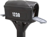 Classic Black Plastic Mailbox