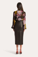 Emma Silk Chiffon Printed Bodysuit