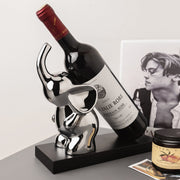 View Elephant Resin Wine Bottle Holder Decorative Tabletop Wine Rack for Home Bar image 2