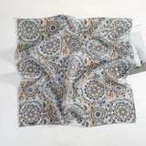 BOFAN 100% Mulberry Silk Square Scarf for Women, 68 × 68 cm