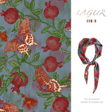 BOFAN 100% Mulberry Silk Triangle Scarf for Women, Double-Sided Print