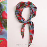 BOFAN 100% Mulberry Silk Triangle Scarf for Women, Double-Sided Print