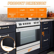 View Front Control Electric Range Oven with 5 Cooktop Elements with 6 Cooking Power Options, Freestanding Oven, 5.0 cu. ft. Capacity Stainless Steel image 6