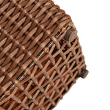 All-Weather Wicker Planter Set with Liners, Outdoor Decorative Garden Plant Pots for Patio, Deck & Balcony