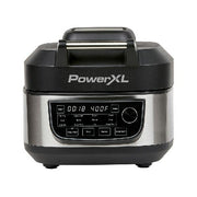 View PowerXL Grill Air Fryer Combo Plus 6 QT 12 in 1 Indoor Slow Cooker, Roast, Bake, 1550 Watts, Stainless Steel Finish : Home & Kitchen image 1