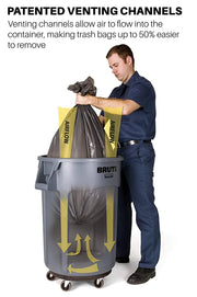 View Yellow Heavy-Duty Trash/Garbage Can, (Pack of 6) image 4